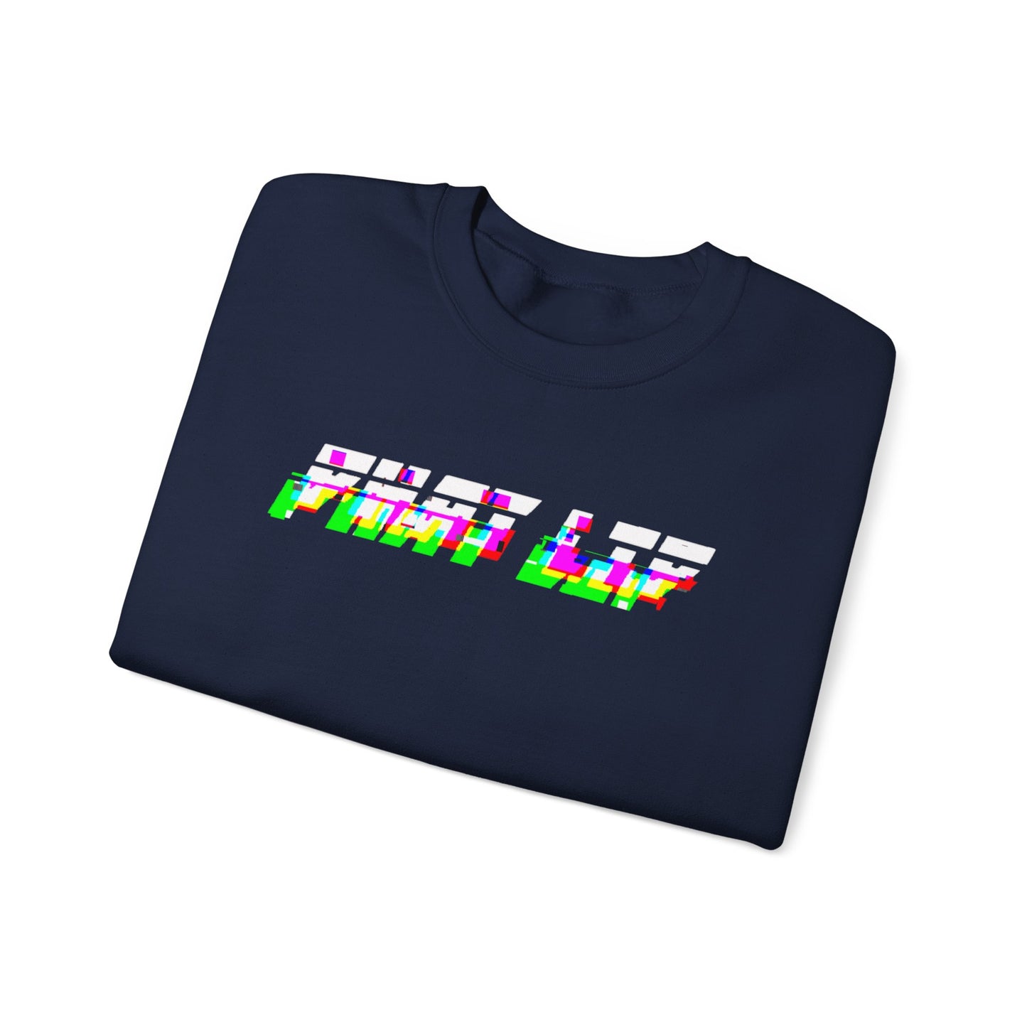 Glitched PLM Font Logo Crewneck Sweatshirt