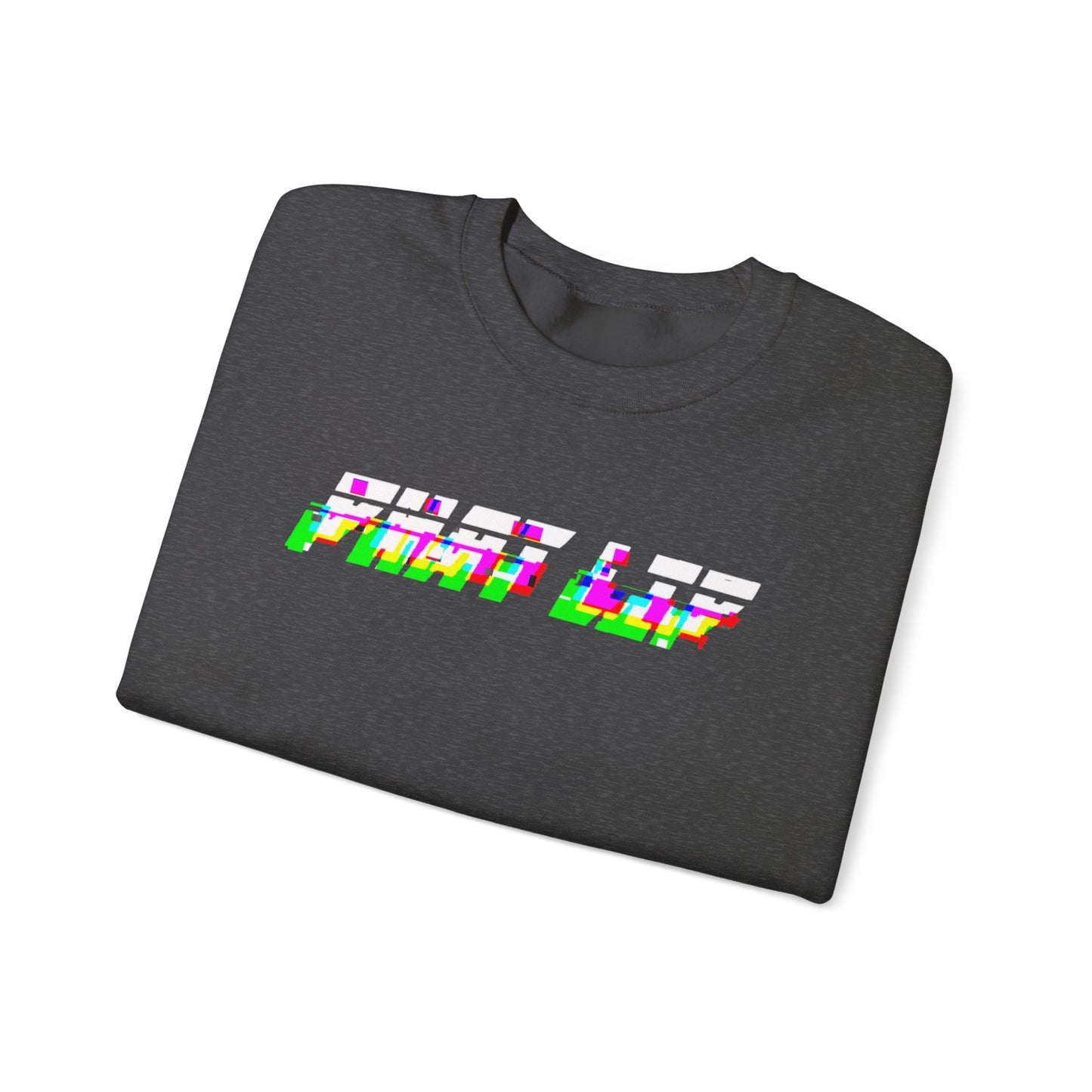 Glitched PLM Font Logo Crewneck Sweatshirt