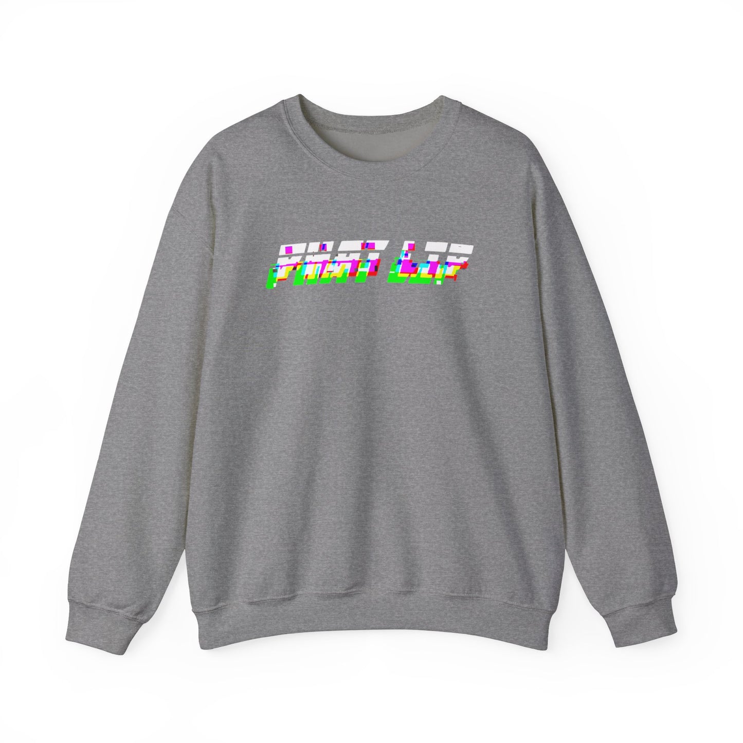 Glitched PLM Font Logo Crewneck Sweatshirt