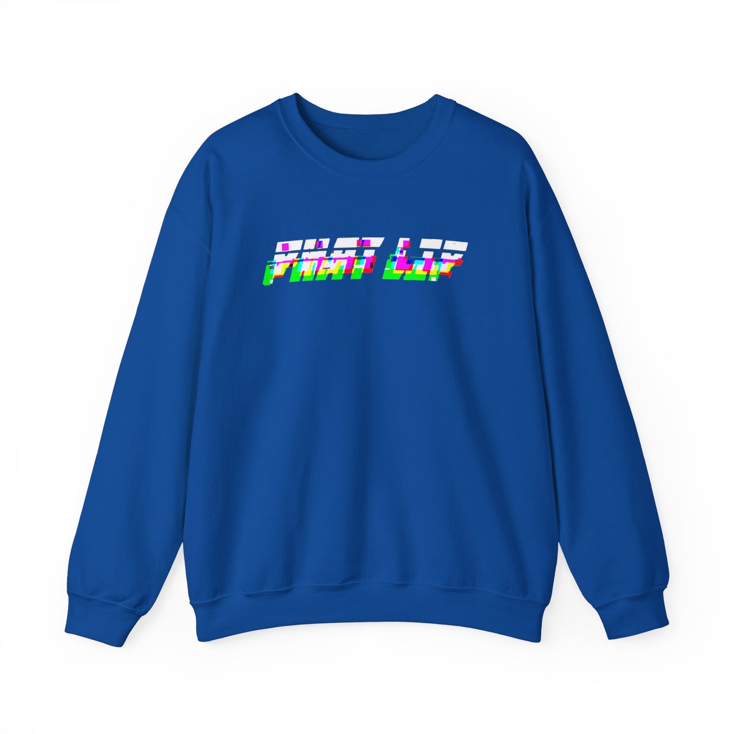 Glitched PLM Font Logo Crewneck Sweatshirt