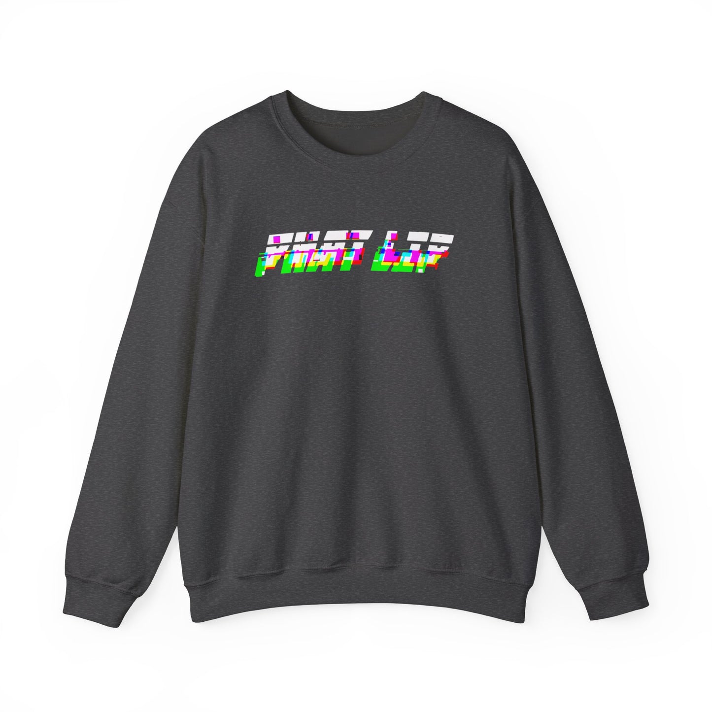 Glitched PLM Font Logo Crewneck Sweatshirt
